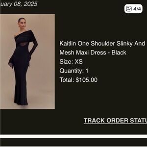 Meshki One Shoulder Black Maxi Dress